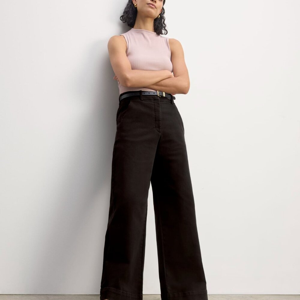 Everlane Women's Phoebe Trouser in Black, Size 10, Cotton
